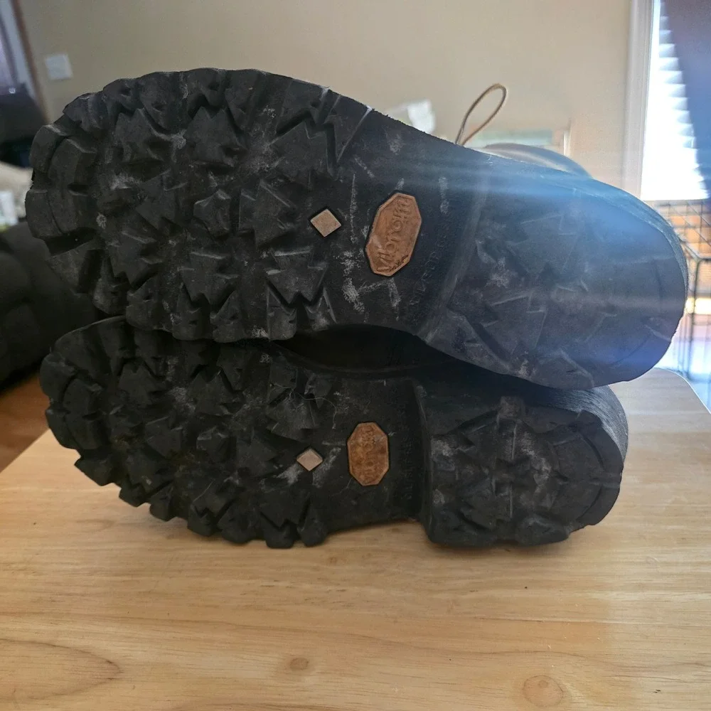 Red Wing 2217 Mens Brown Leather Steel Toe Logger Boots Vibram Sole Size 9.5 D